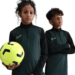 Academy Voetbaltrainingstop met Dri-FIT, lange mouwen en korte rits voor kids