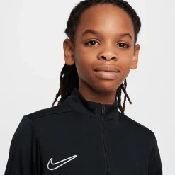 Academy Voetbaltrainingstop met Dri-FIT, lange mouwen en korte rits voor kids