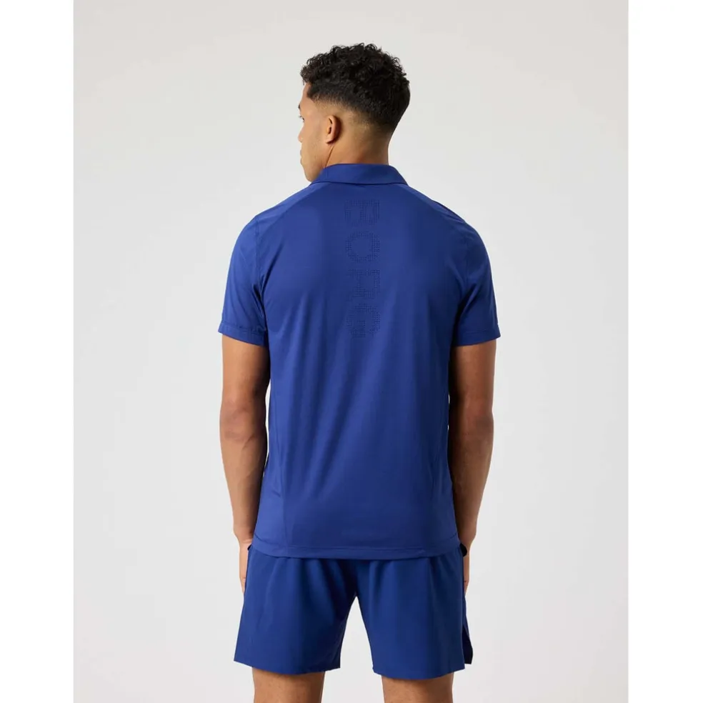 ace mesh panel polo shirt