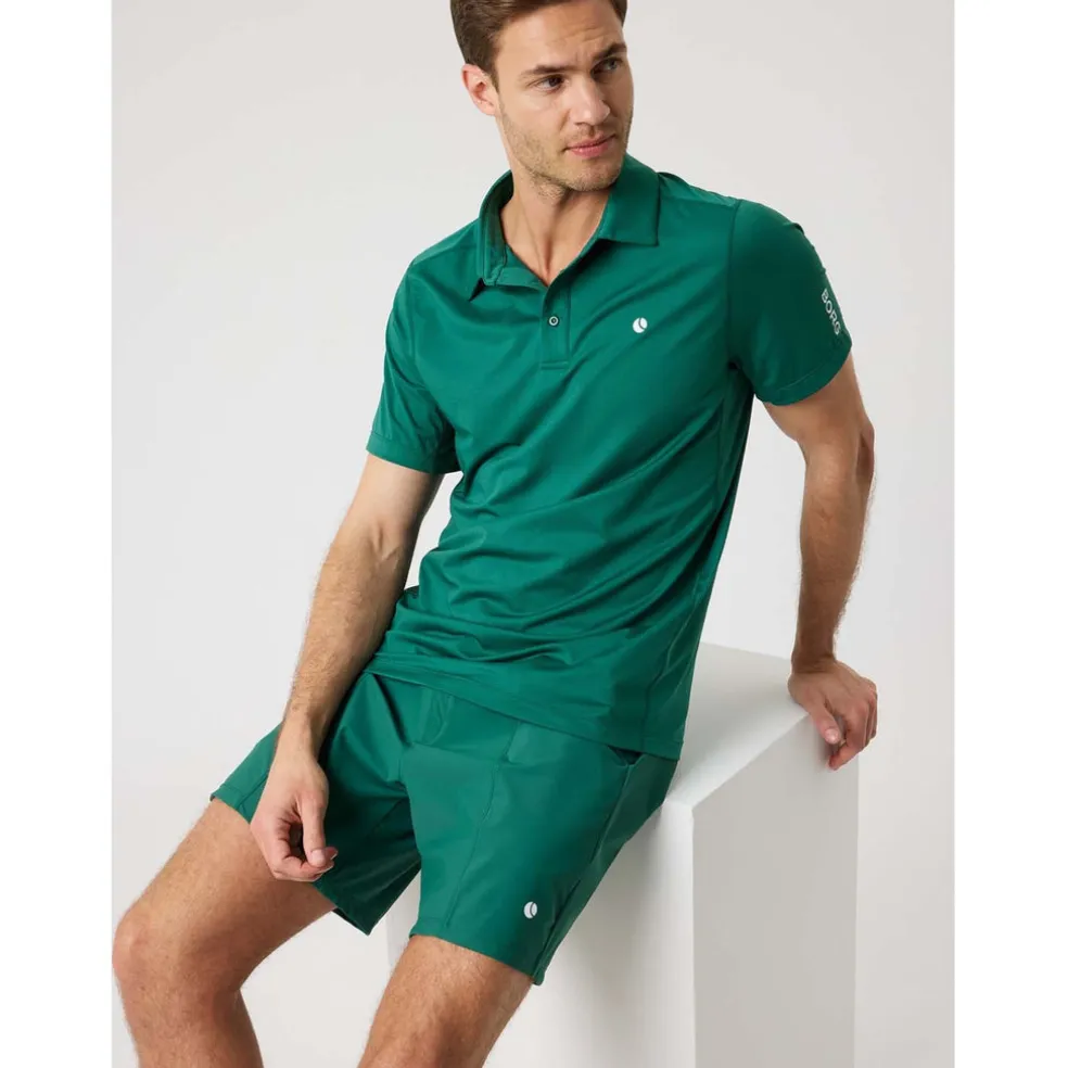 ace mesh panel polo shirt