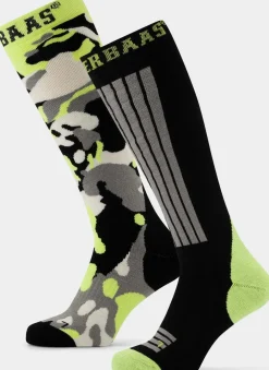 Camo 2-pack skisokken