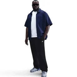 club open-hem fleece broek