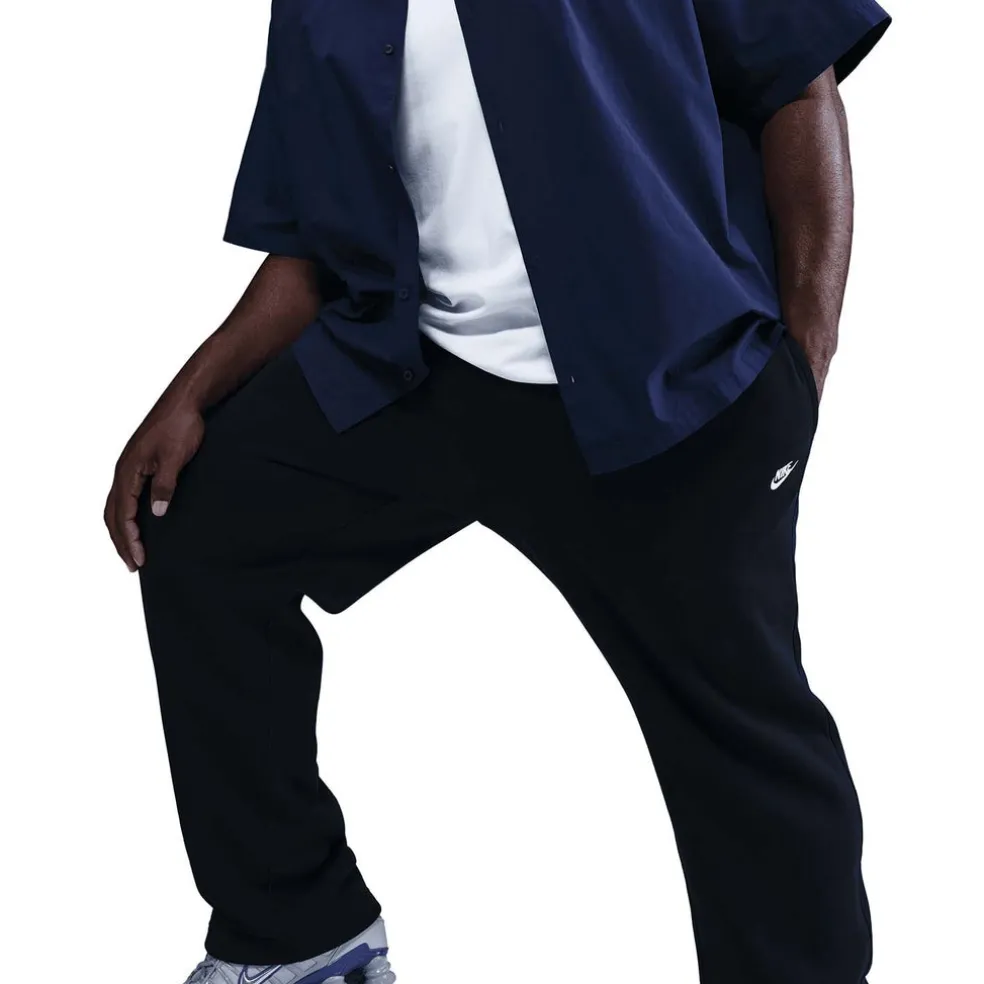 club open-hem fleece broek