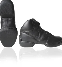 Dance sneaker, leather, split sole, high top
