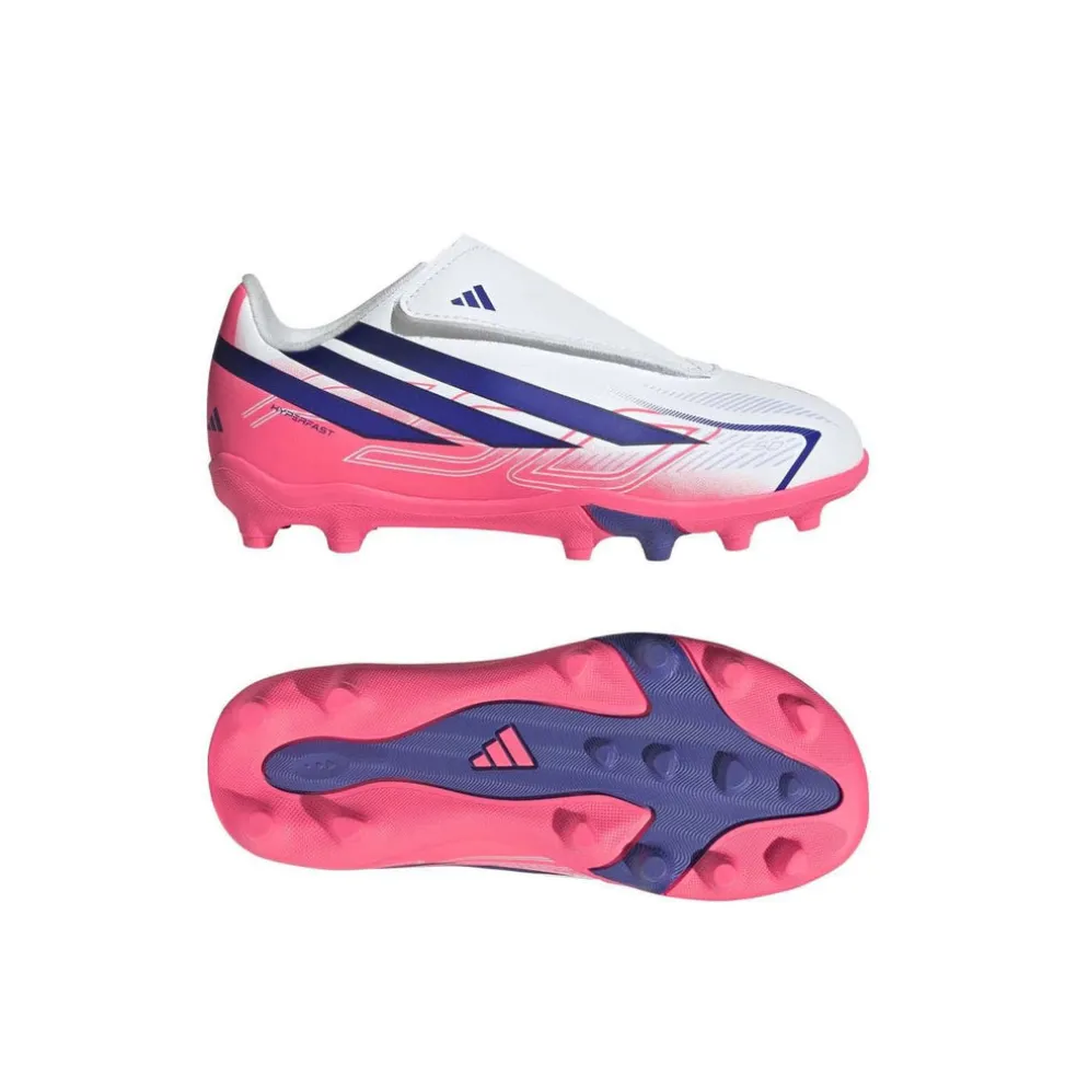 f50 hyperfast club velcro fg/mg gras/kunstgras voetbalschoenen