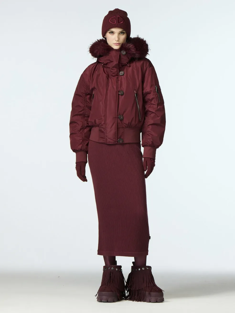 JEANNE ski jacket FAUX BORDER