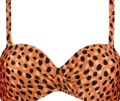 Leopard Spots Bandeau Bikinitop