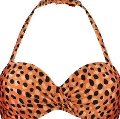 Leopard Spots Bandeau Bikinitop