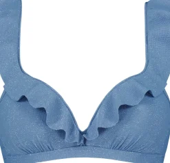 Leopard Spots Ruffle Bikinitop