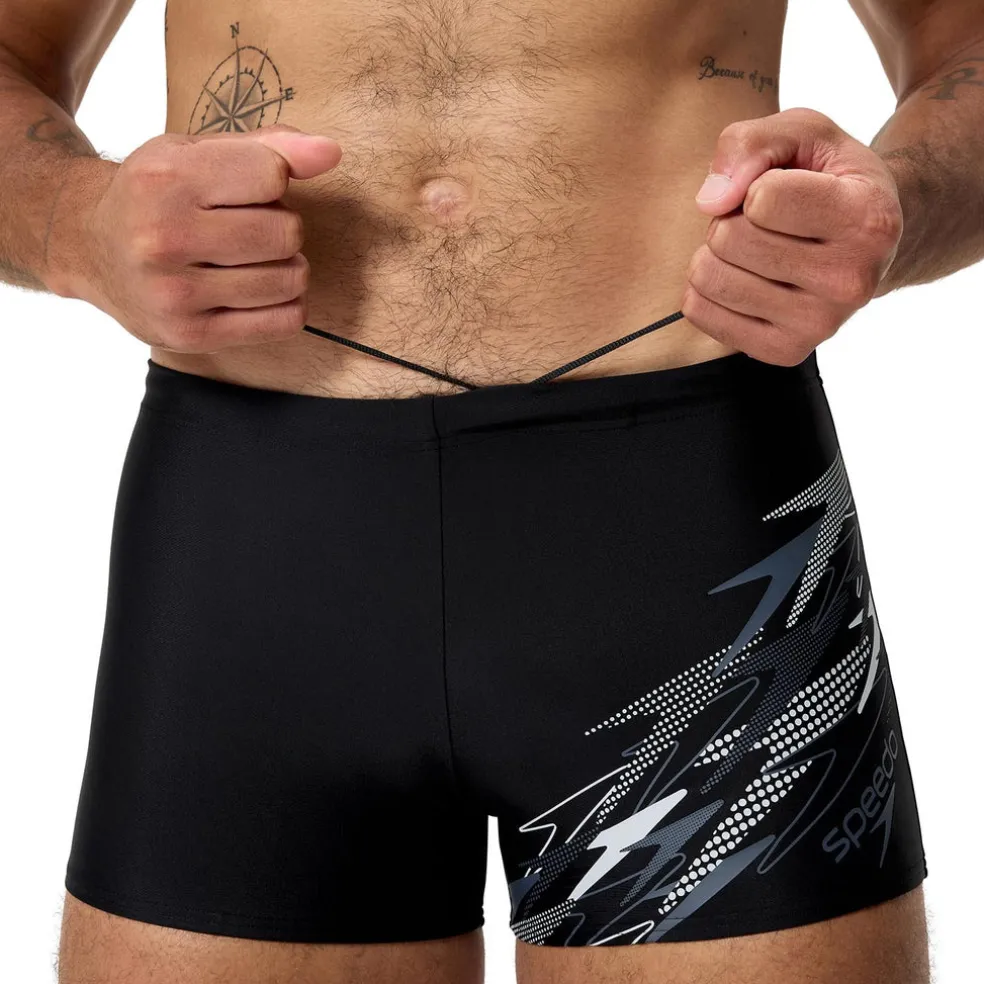 MEDLEY LOGO AQUASHORT BLK/GRY
