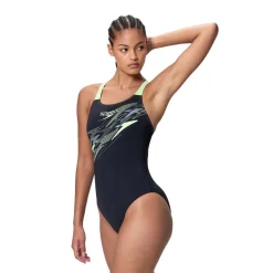 MEDLEY LOGO MEDALIST 1PC BLK/LTGRN