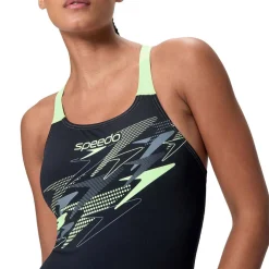 MEDLEY LOGO MEDALIST 1PC BLK/LTGRN