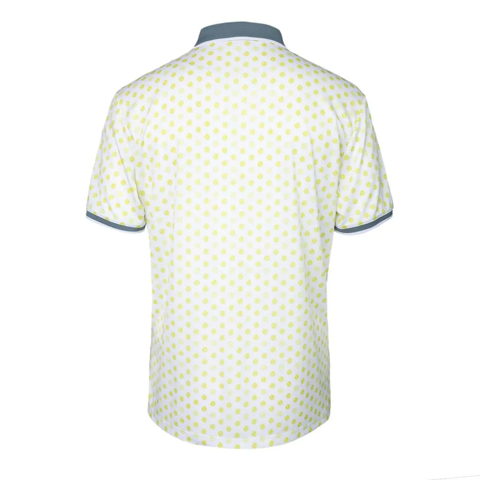 men pique printed polo