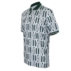 men pique printed polo