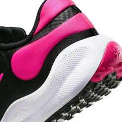 NIKE REVOLUTION 7 (GS), BLACK/HYPER PINK-WHITE, 4.5