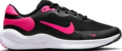 NIKE REVOLUTION 7 (GS), BLACK/HYPER PINK-WHITE, 4.5