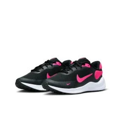 NIKE REVOLUTION 7 (GS), BLACK/HYPER PINK-WHITE, 4.5