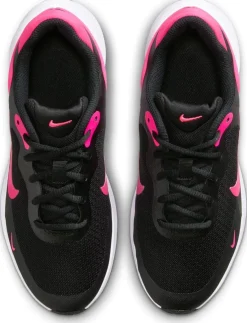 NIKE REVOLUTION 7 (GS), BLACK/HYPER PINK-WHITE, 4.5