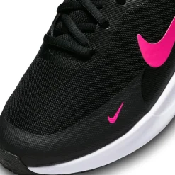 NIKE REVOLUTION 7 (GS), BLACK/HYPER PINK-WHITE, 4.5
