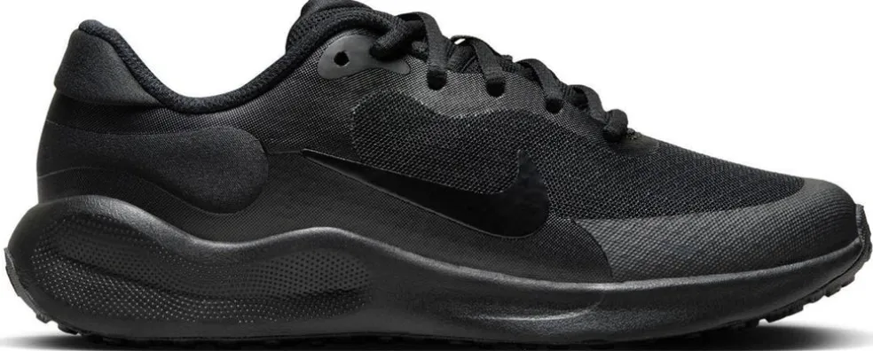 NIKE REVOLUTION 7 (GS), BLACK/HYPER PINK-WHITE, 4.5