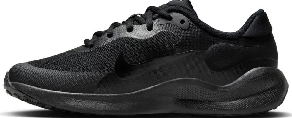 NIKE REVOLUTION 7 (GS), BLACK/HYPER PINK-WHITE, 4.5