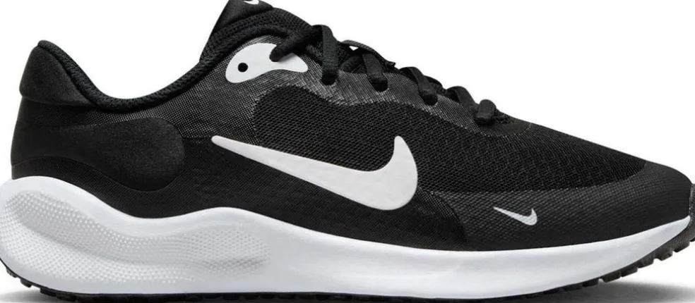 NIKE REVOLUTION 7 (GS), BLACK/HYPER PINK-WHITE, 4.5