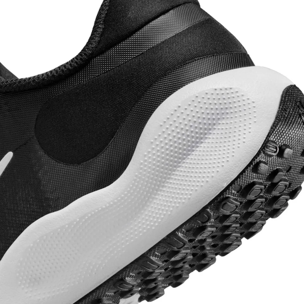 NIKE REVOLUTION 7 (GS), BLACK/HYPER PINK-WHITE, 4.5