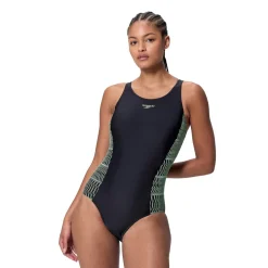PLACEMENT MEDALIST 1PC BLK/LTGRN