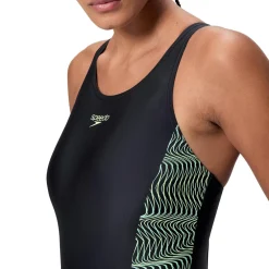 PLACEMENT MEDALIST 1PC BLK/LTGRN