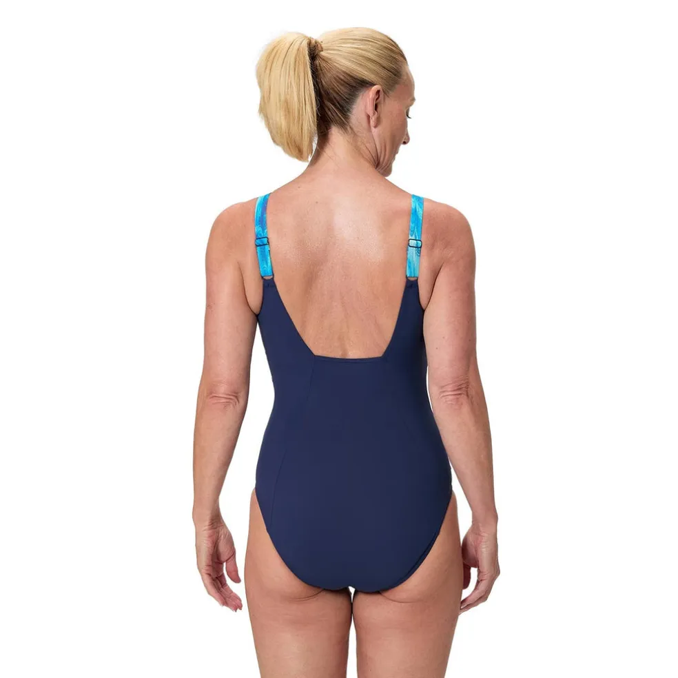 PRINT CONTOUR ECLIPSE 1PC NVY/LTBLU
