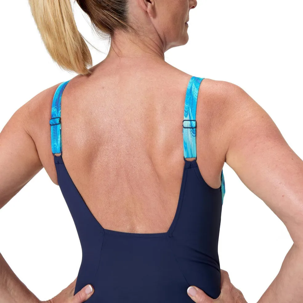 PRINT CONTOUR ECLIPSE 1PC NVY/LTBLU