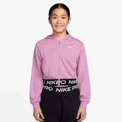 pro fleece big kids' Dri-FIT hoodie met rits