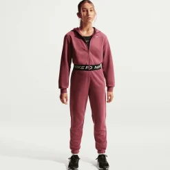 pro fleece big kids' Dri-FIT hoodie met rits