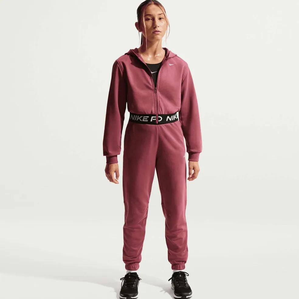 pro fleece big kids' Dri-FIT hoodie met rits