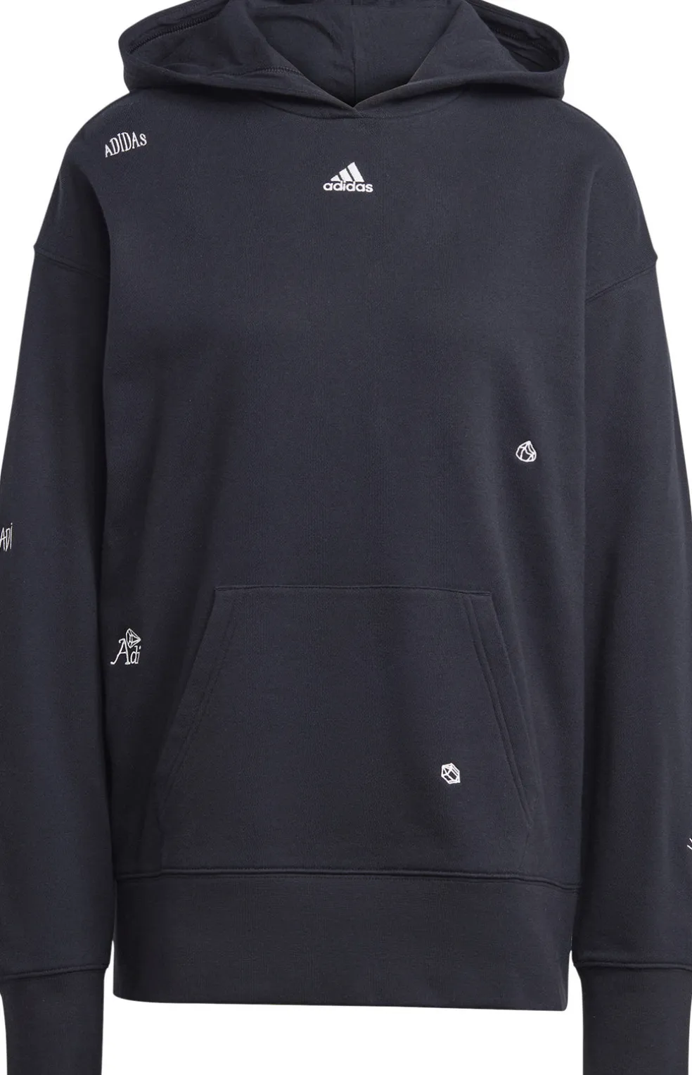 Relaxed Hoodie met op Healing Crystals geïnspireerde Graphics