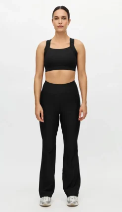 Ribbed R Flare High Waist Tight