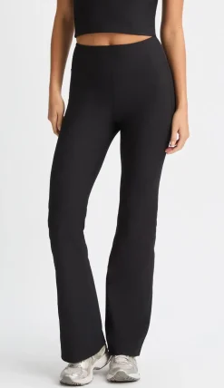 Ribbed R Flare High Waist Tight