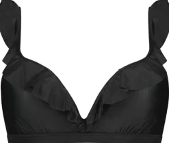 Ruffle Dark Grey bikintop