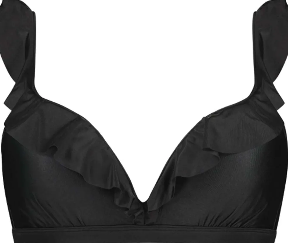 Ruffle Dark Grey bikintop