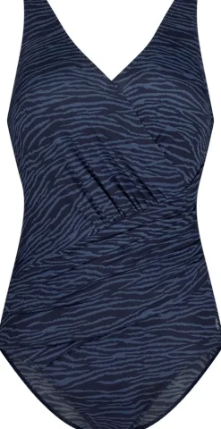 Sift Cup V-neck Zebra Stripe Blue badpak