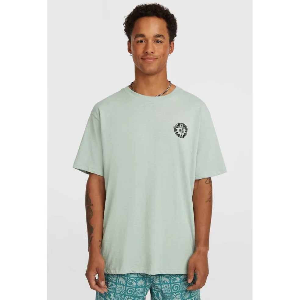Slub Back Print T-shirt strand
