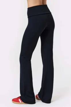 Soft Fold Over Flared Leggings
