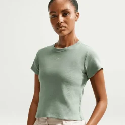 sportswear Strakgeribd damesshirt