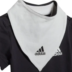 3-Stripes baby romper met slab